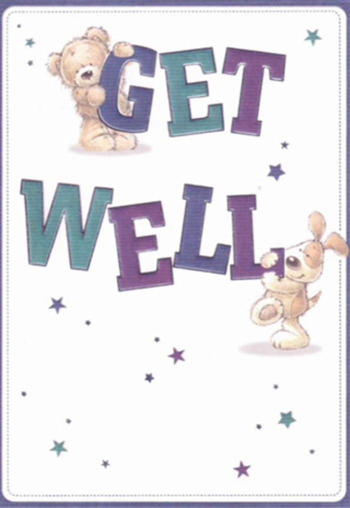 Radiating with gentle encouragement, this get well card beautifully reflects the community spirit of Thamesmead through the friendly figures of a bear and a puppy. Playful starlight in violet, teal, and pale blue swirls around them, conjuring images of good wishes drifting over Thamesmead's scenic waterways. Grounding the design is bold, oversized typography shaded in purples and aquas, much like the shifting hues of the local marshlands at dawn. The sweetly textured bear and the velvety-eared puppy are illustrated with such charm, their soft fur almost tangible, inviting a sense of touch even in the absence of real flowers. The vibrant composition extends an embrace of positivity, as if sending this card alongside a colourful bouquet to a neighbour by Southmere Village-each detail a reflection of the hearty care that blooms in every Thamesmead florist's arrangement. Its airy, light mood is ideal for comforting loved ones of all ages, providing encouragement and heartfelt reassurance that resonate across every avenue and garden in Thamesmead.
